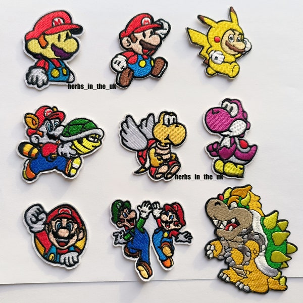 New Super Mario Patches Badges Iron On Sew On