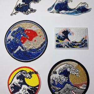 Kanagawa Wave Sea, Ocean Sea Wave, Great Wave Off Patch Badge