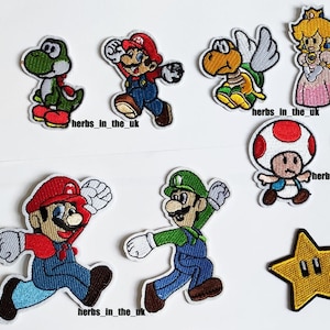 Super Mario Bros Spiel Patches Abzeichen Aufnäher zum aufnähen