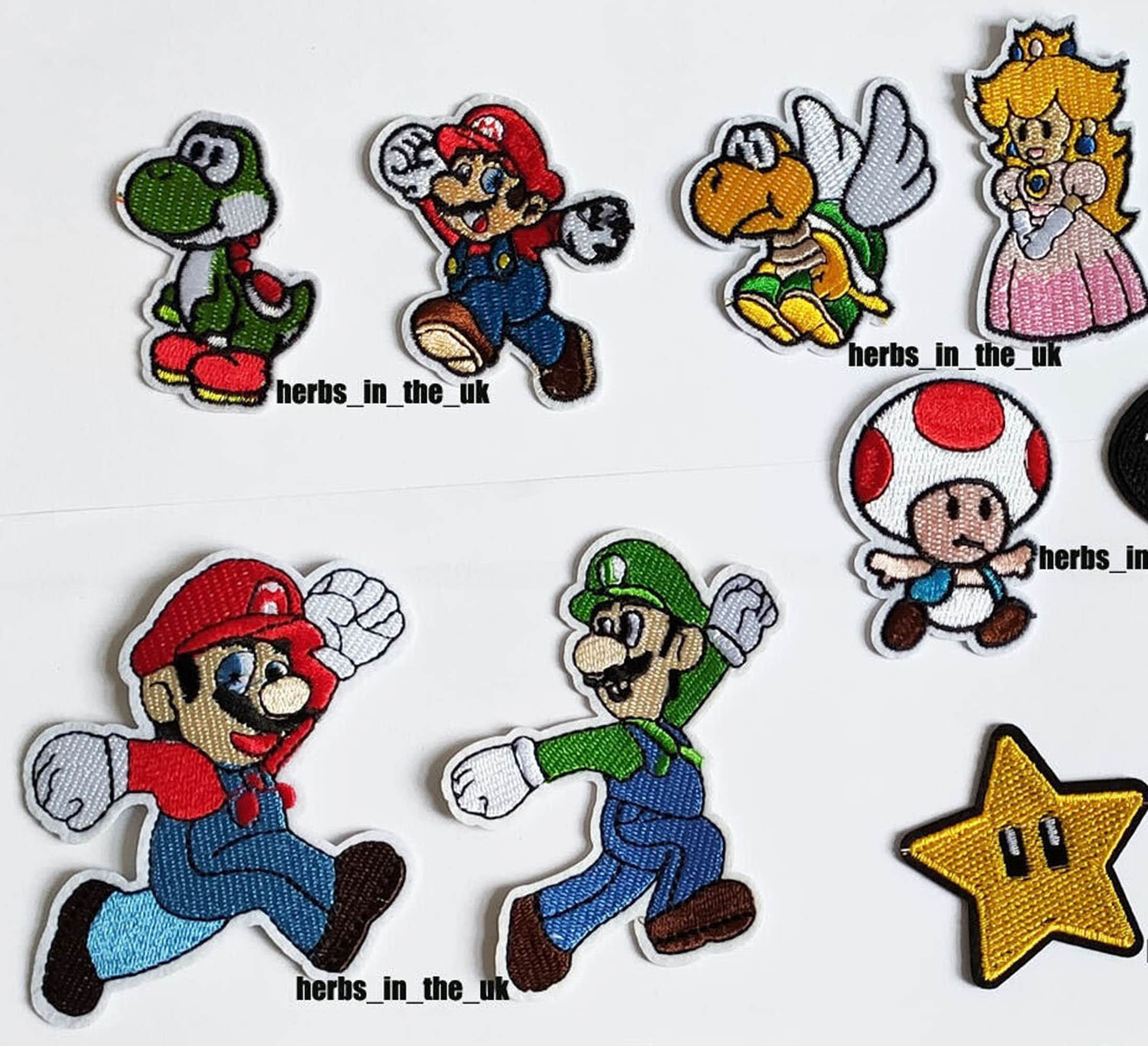 Super Mario : Embroidered Cartoon Iron Patch /iron Patch for Clothes  nintendo, Ds,luigi, Princess Peach, Tod -  Denmark
