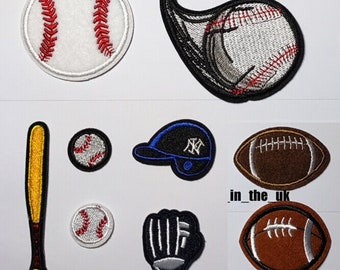 Badge de baseball, football américain, rugby, thermocollant, couture