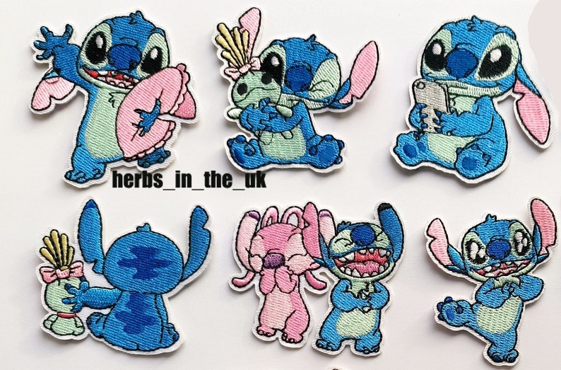 Lilo and Stitch Patches 2024 New Patches Badges Iron On Sew On image 1