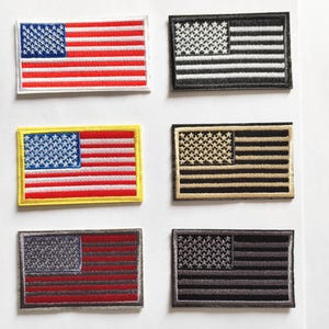 Parche de bandera estadounidense con estrellas y rayas de EE. UU., para planchar y coser