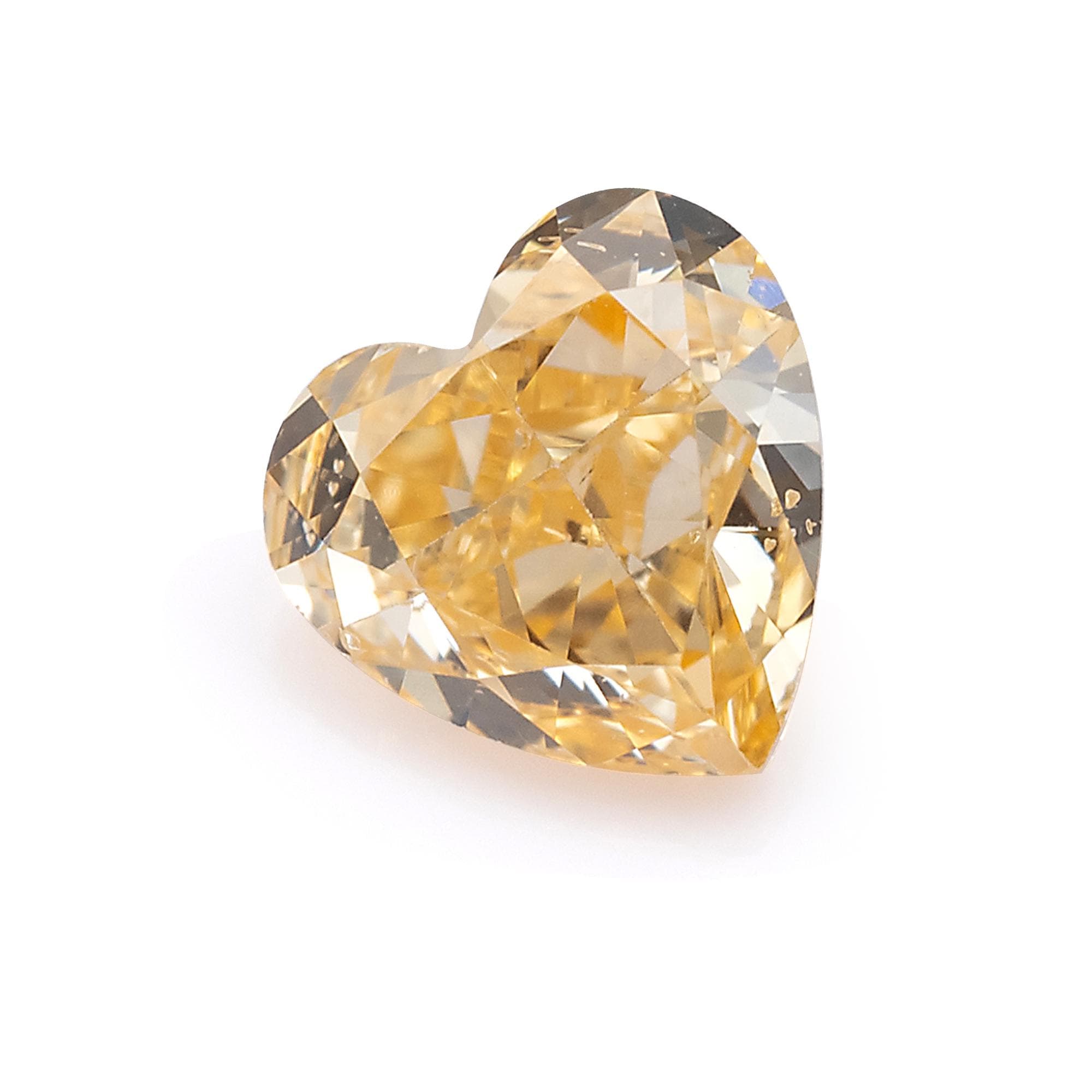 0.29 Ct Natural Fancy Orange-yellow Diamond Heart SI1 GIA 