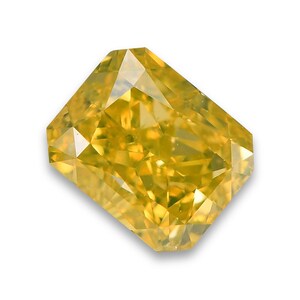 0.70 ct Natural Fancy Deep Yellow Diamond Loose Radiant SI1 GIA Certified Diamond For Crafts Handmade Jewelry Rare Gift Precious Gemstone