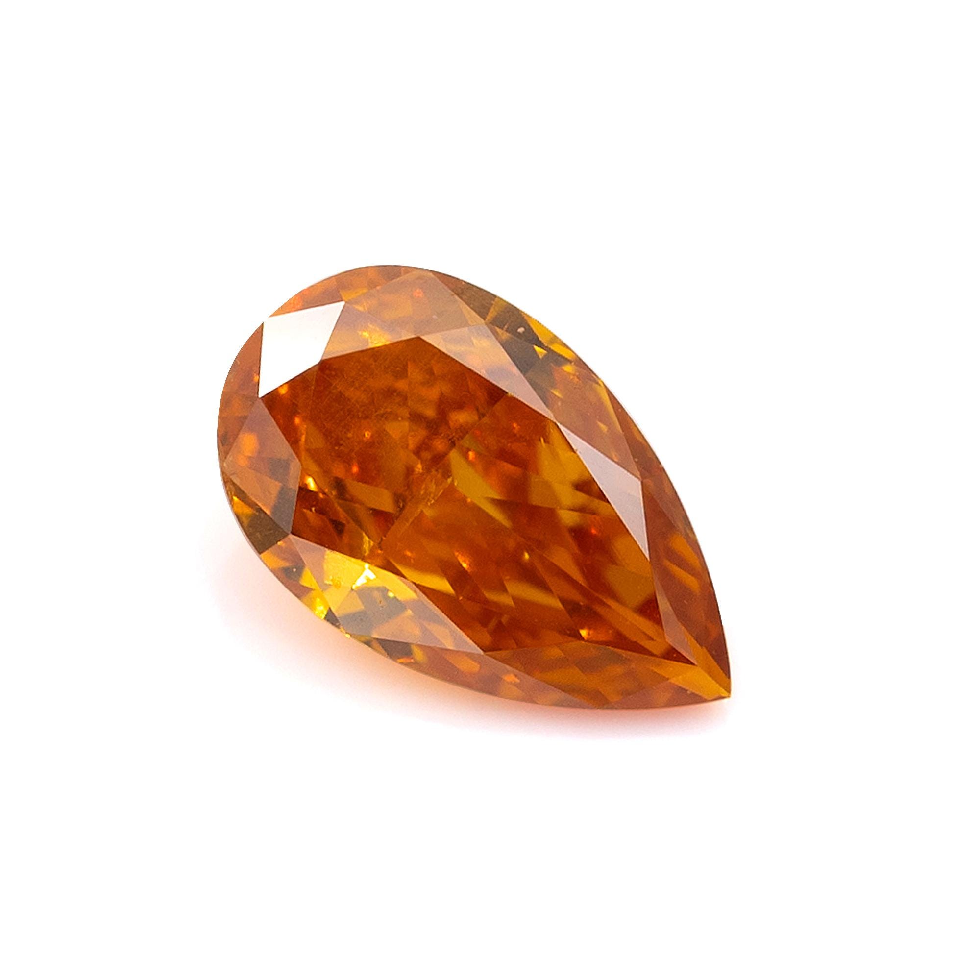 0.26カラット 天然ファンシービビッドオレンジダイヤモンド ルースペア