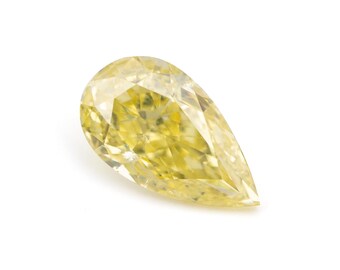 0,31 TCW GIA-gecertificeerde natuurlijke losse diamant, mooie intense gele peervorm I1, diamanten voor ambachten Handgemaakte sieraden, zeldzaam cadeau voor haar