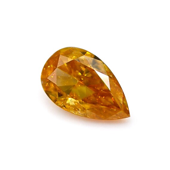 Orange Yellow Diamond Fancy Vivid - Loose Natural | ct 0.220 F. V. 