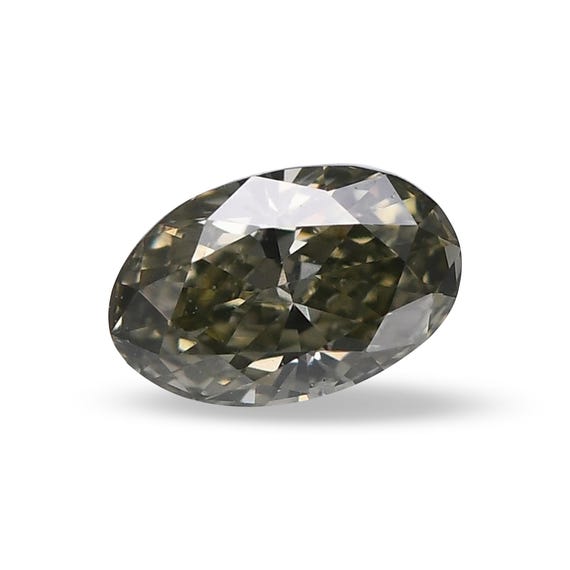 Ct Natural Fancy Green Diamond Loose Oval I1 GIA Certified