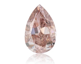 0.34 TCW Natural Loose Diamond, Fancy Pink-brown Color, Pear Shape Shape, Clarity Gia Certified Rare Gift Handmade Jewelry