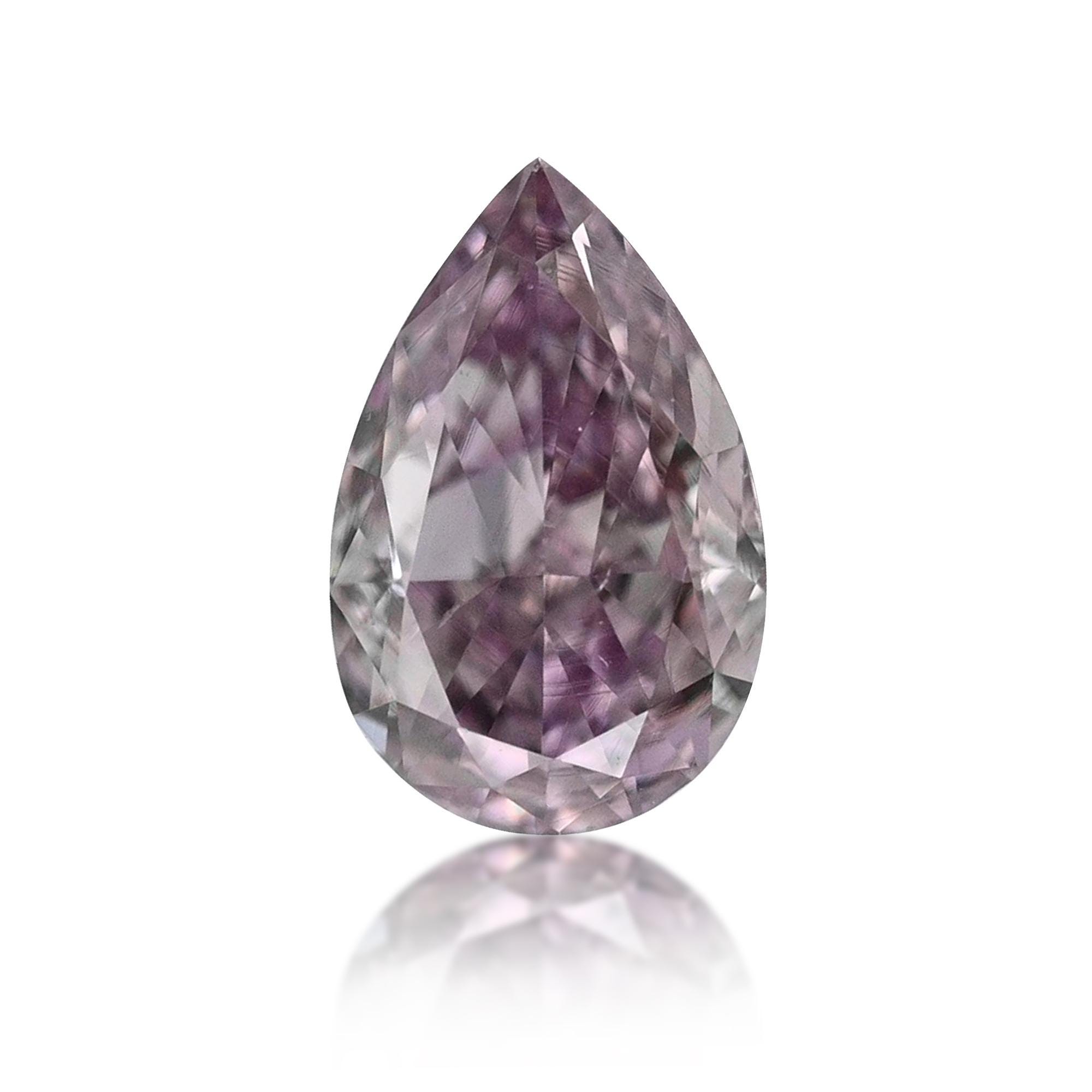 fancy　purple　pink 2.01 Carat Fancy Pink Purple Pear Diamond (I3) GIA | LEIBISH