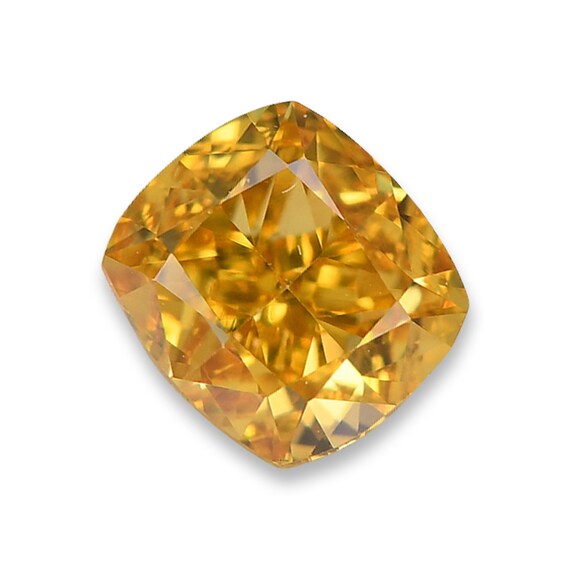 FANCY VIVID YELLOW ORANGE 0.37ct EM 0.37 ct FANCY VIVID YELLOW