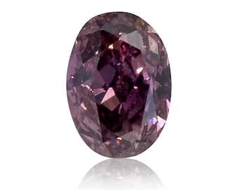 0.13 TCW Natural Loose Diamond, Fancy Darkbrown-purple Color, Oval Shape, Clarity Gia Certified Diamonds For Crafts Handmade Jewelry