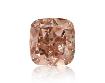 0.27 TCW Natural Loose Diamond, Fancy Pink-brown Color, Cushion Modified Brilliant Shape, SI2 Clarity Gia Certified Diamonds For Crafts