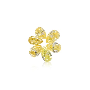 5 Natural Diamond 0.47 Carat Loose Set Yellow Pear VS2-SI1 Handmade Jewelry Precious Gemstones Diamonds For Jewelry Making Rare Gift For Her