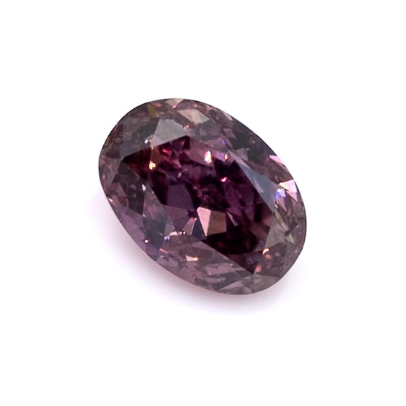Ct Natural Fancy Dark Brown-purple Diamond Loose Oval I1 GIA