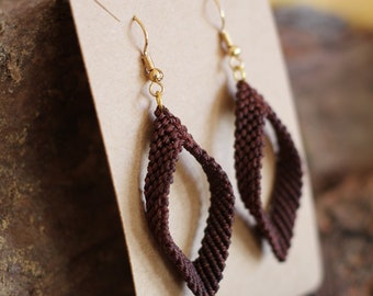 Macrame earrings rhombus