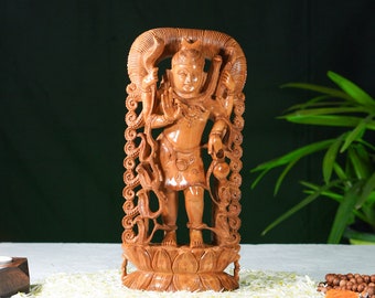 Wooden Hand Carved Shiva Statue, Lord Shiva Statue, Mahadev Statue, Trident, Hindu God, Adiyogi Statue, Meditating Shiva, Indian Arts