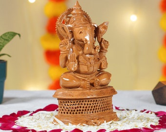 Ganesha Statue for Home Decor wooden ganesh for mandir indian decor for home gift for diwali decoration gift for new home