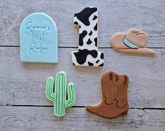 First Rodeo Birthday/Rodeo One/Sugar cookies/Cowboy cookies/Cookies/Cowboy/First Birthday/First Birthday cookies