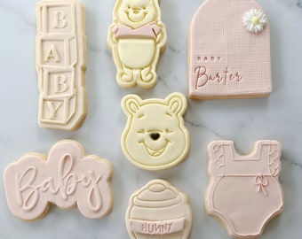 Winnie the Pooh Baby Shower Sugar Cookies