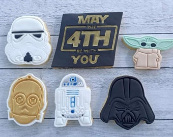 May the 4th Be with you /Star wars cookies/Cookies/Sugar cookies/Yoda cookies