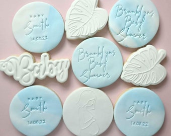 Baby shower cookies/Blue baby shower cookies/Gender Neutral cookies/Baby shower favours/Cookies/Sugar cookies/Cookies