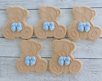 Teddy Bear cookies/Teddy bear birthday/First birthday/Baptism/Cookies/Birthday cookies/Cute bear cookies/Bear cookies