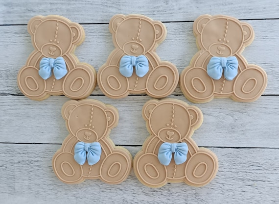 Teddy Bear cookies/Teddy bear birthday/First birthday/Baptism/Cookies/Birthday cookies/Cute bear cookies/Bear cookies