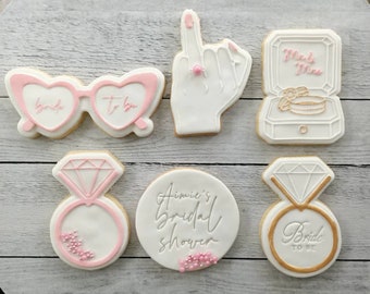 Personalised Hens - Bridal shower - Bride to be cookies