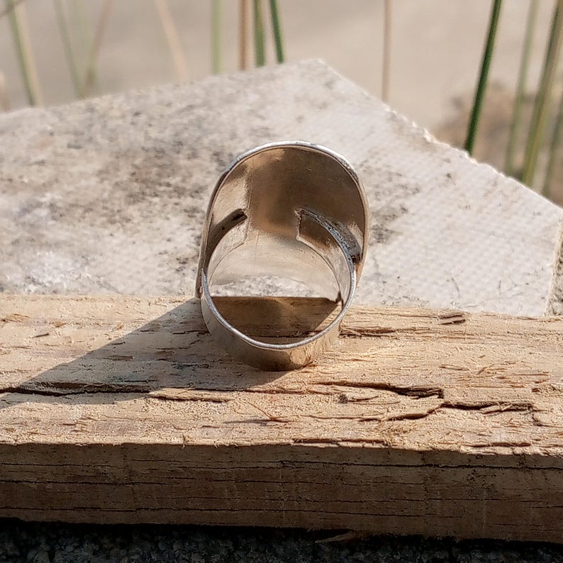 Easy Problem Statement Handmade Sterling Silver Long Band Ring, Boho Statement Jewelry - Etsy ...