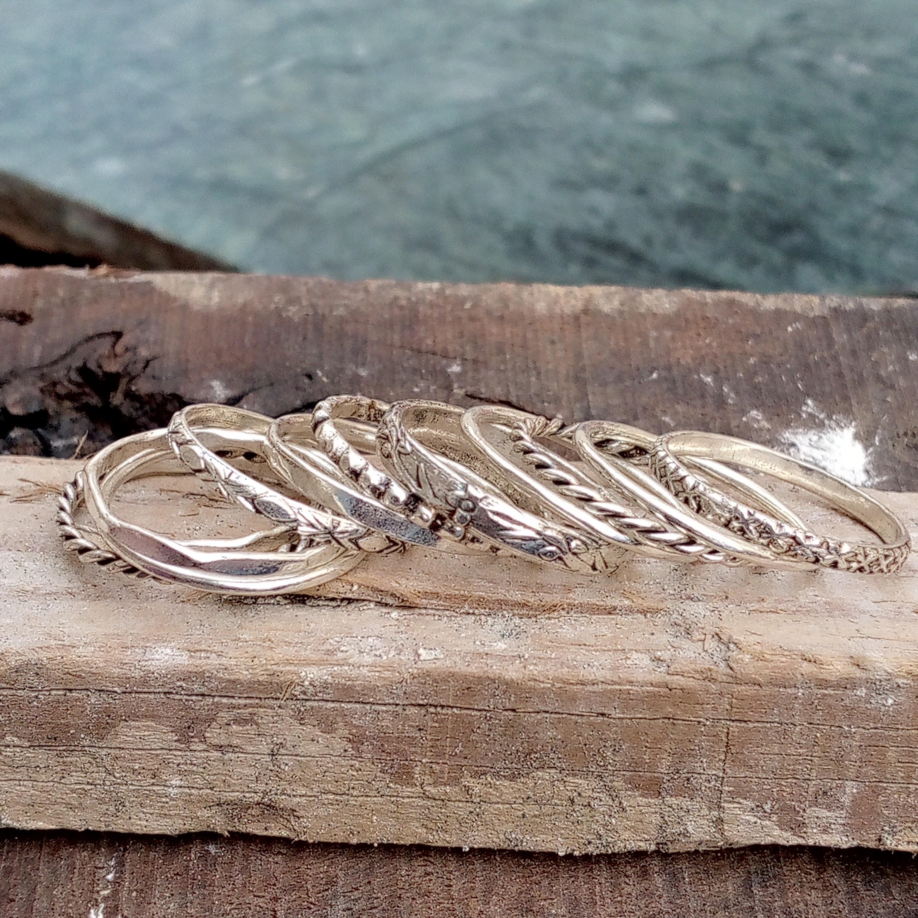 925 Sterling Silver Ring~ Handmade Ring~ 12 Wires Stackable Ring ...