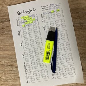Writing tracker - daily word statistics for authors (PDF)