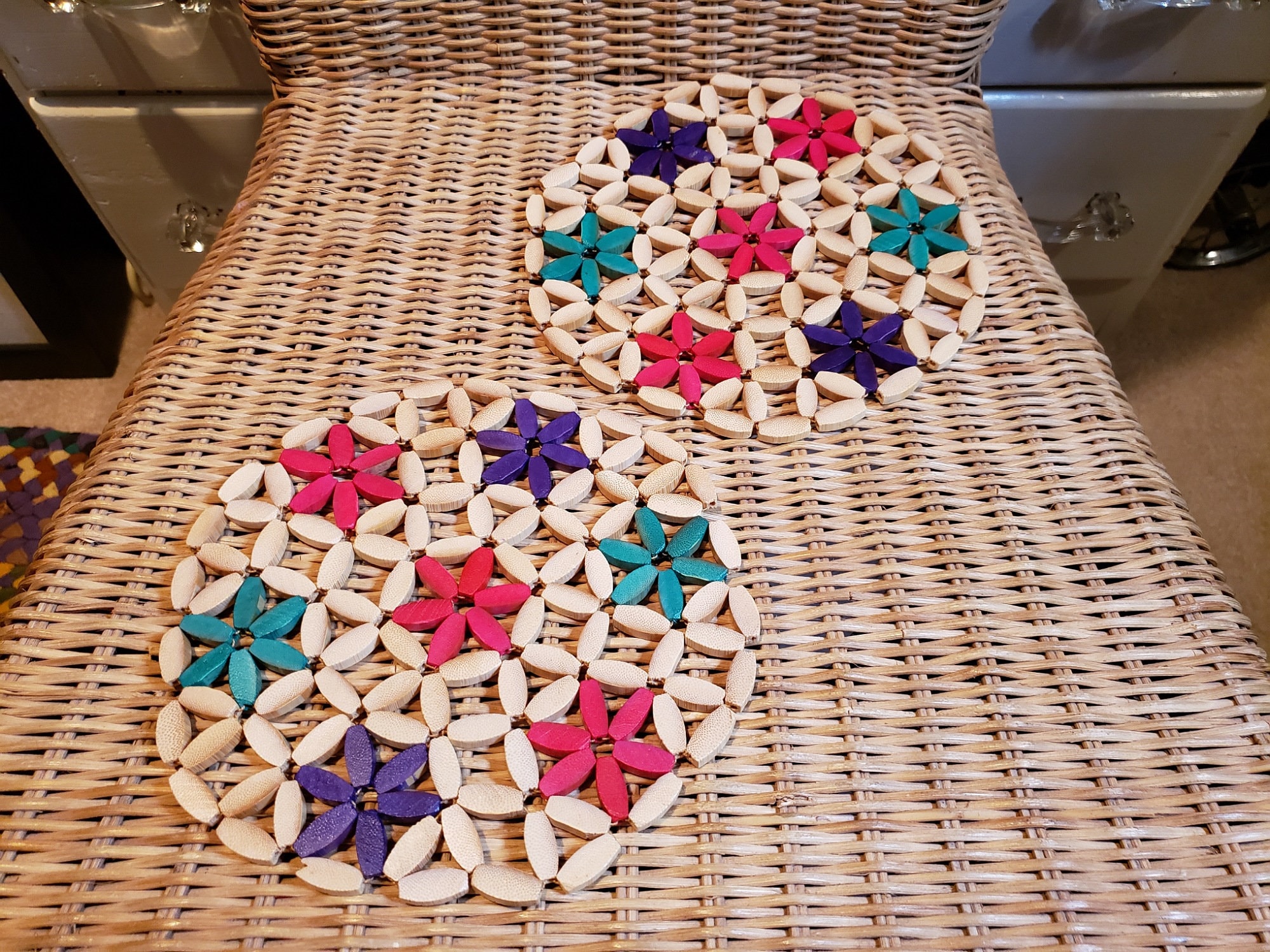 8 Piece Set of Vintage Wood Bead Trivets & Coasters Etsy