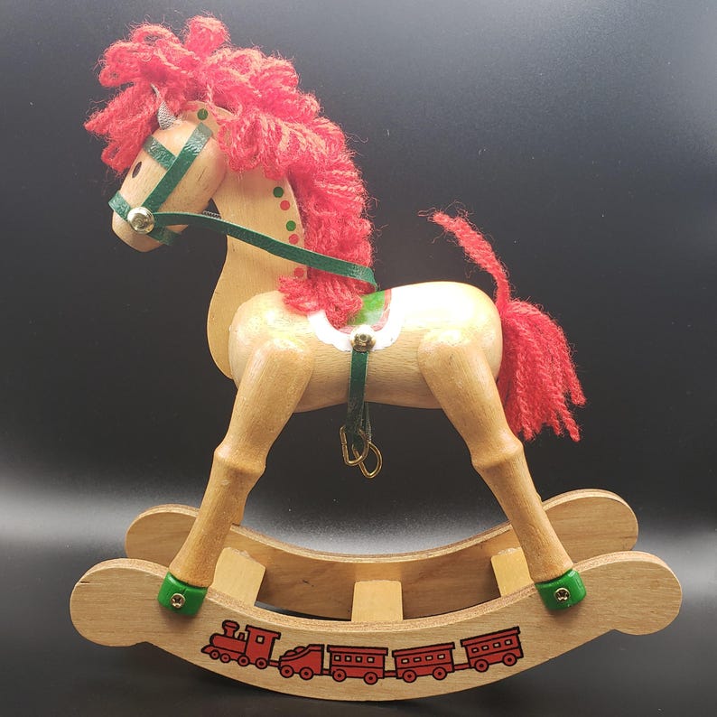 Rocking Horse Decoration 1985 Enesco Etsy