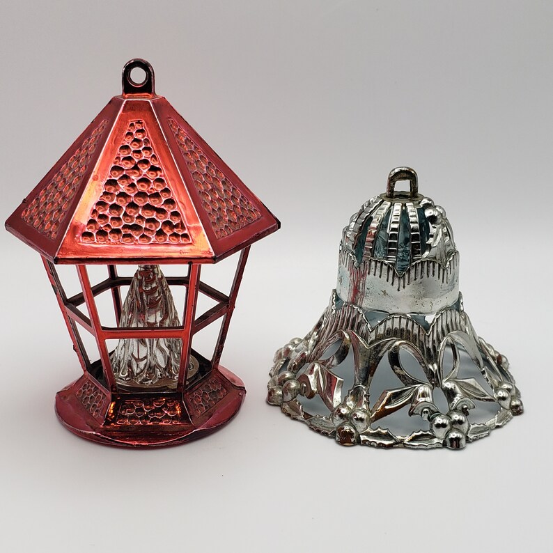 Set of 6 Vintage Various Plastic Christmas Tree Ornaments Etsy