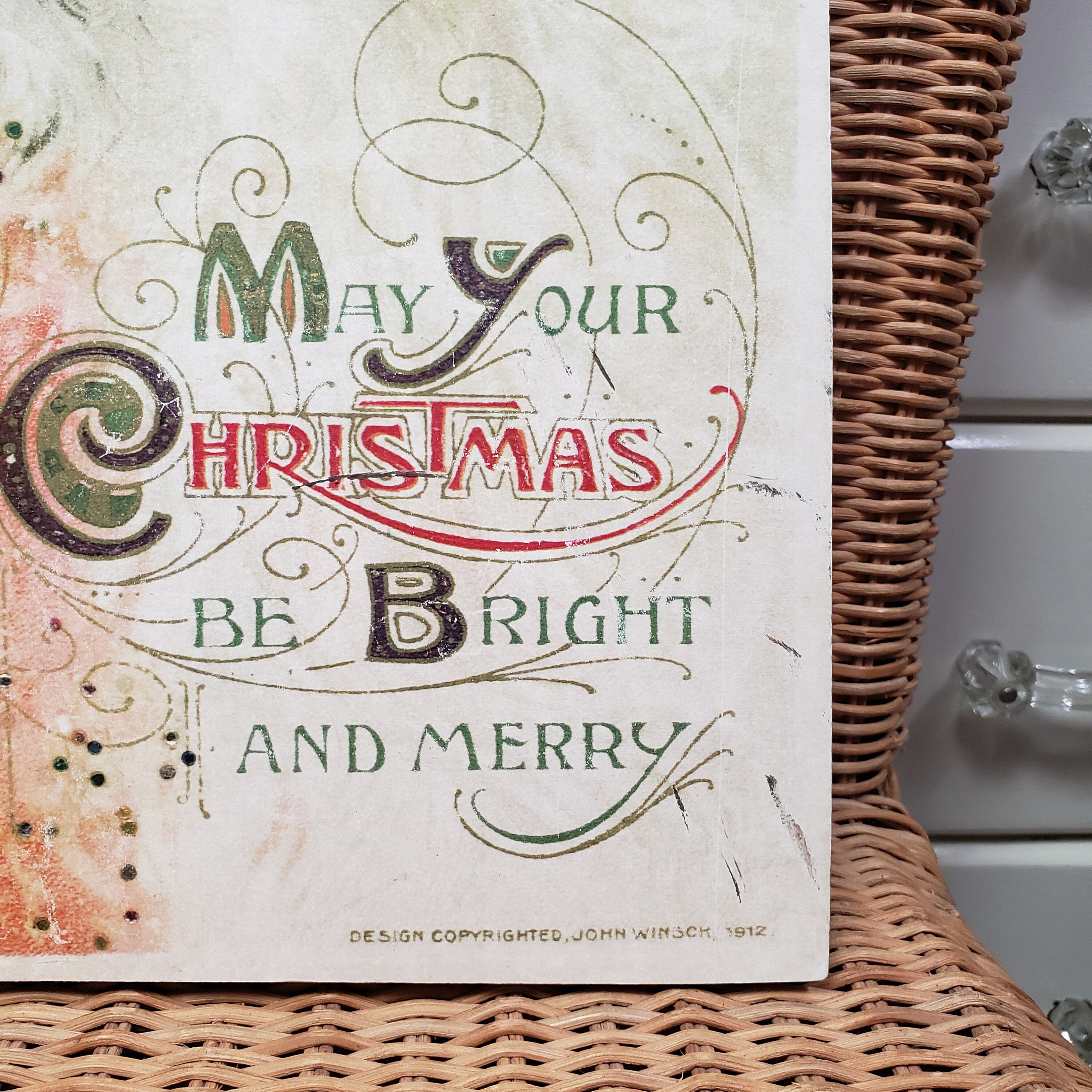 Vintage Santa Wall Hanging Designed From 1912 John Winsch Etsy