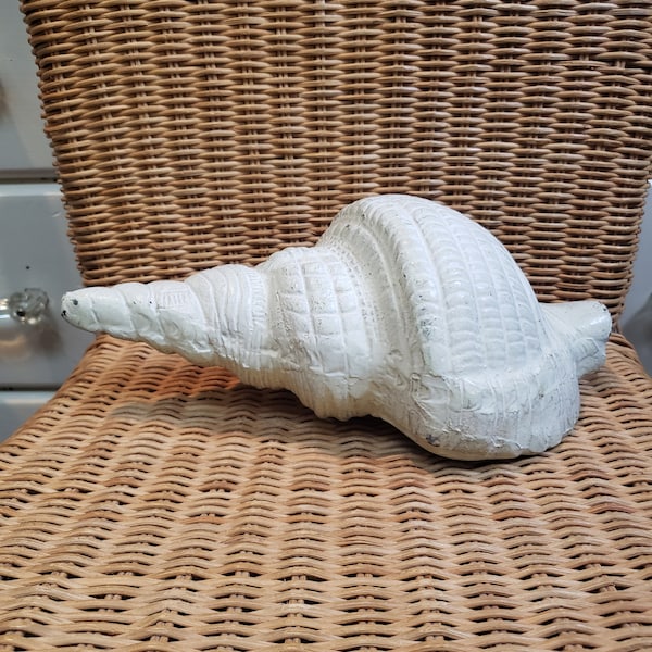 Painted Cast Iron Conch Seashell