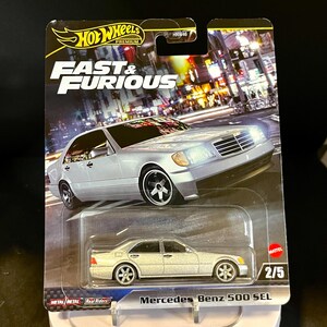 Hot Wheels Mercedes-Benz 300 SEL Diecast Model Car: Fast & Furious JDM Collector, Hotwheels Premium Mercedes