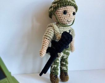 Gift for serviceman, for soldier, for officer, for army friend, for leader, for husband, for dad, for brother, for boy, handmade crochet Man