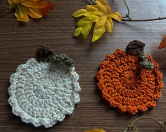 Crochet Pumpkin Coaster | Fall coaster | Fall Crochet | Halloween Crochet | Halloween Coaster | Thanksgiving Crochet | Pumpkin Crochet