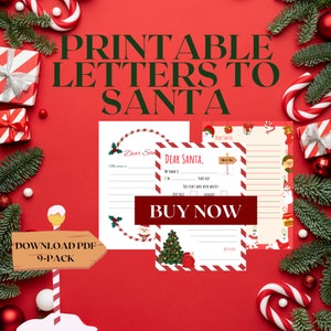 Letter to Santa PRINTABLE / Kids Letter to Santa / Santa Letter / Christmas / Christmas Printable / Letter to Santa Claus / PRINTABLE