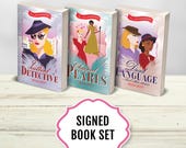 Signed Elvira Slate 1940s Detective Book Bundle - Helen Jacey