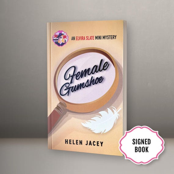 Signed Elvira Slate Mini Mystery Female Gumshoe by Helen Jacey