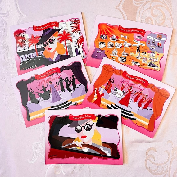 Elvira Slate 1940s Detective Greeting Cards - 5-Pack