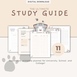 School / University / College Kawaii Digital Planner For Ipad, Desktop, Printables | Goodnotes | Life Planner | Japanese Planner