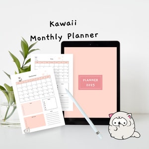 Kawaii Digital Planner Calendar For Ipad, Desktop, Printables | Goodnotes | Life Planner | Japanese Planner