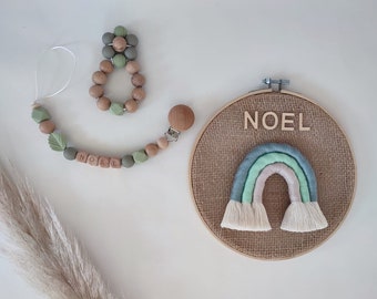 Personalisierte Schnullerkette - Schnullerhalter - Schnullerhalter - Schnullerclip - Silikon Schnullerkette - Personalisierte Schnullerkette