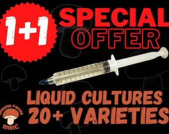 1+1 Mushroom Liquid Culture 10ml  | Grow Your Own Mushrooms