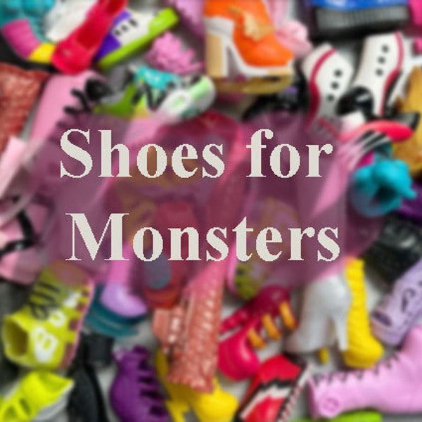 AKTUALISIERT Artikel Sammlung Schuhe für Monster Puppen Hügel Schuhe Puppenhaus 10 Zoll 11 Zoll 12 Zoll Geschenk Rollens Skin Style Vintage